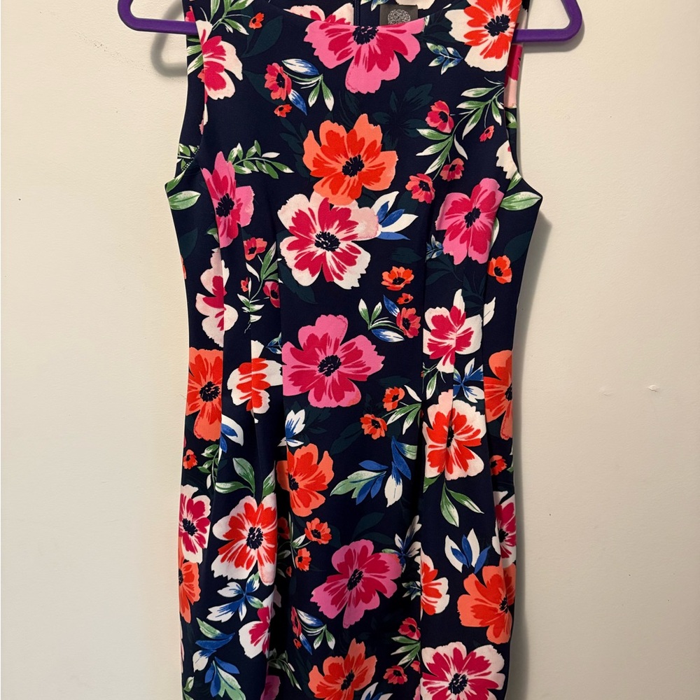 Vince Camuto Pink and Red Floral Dress